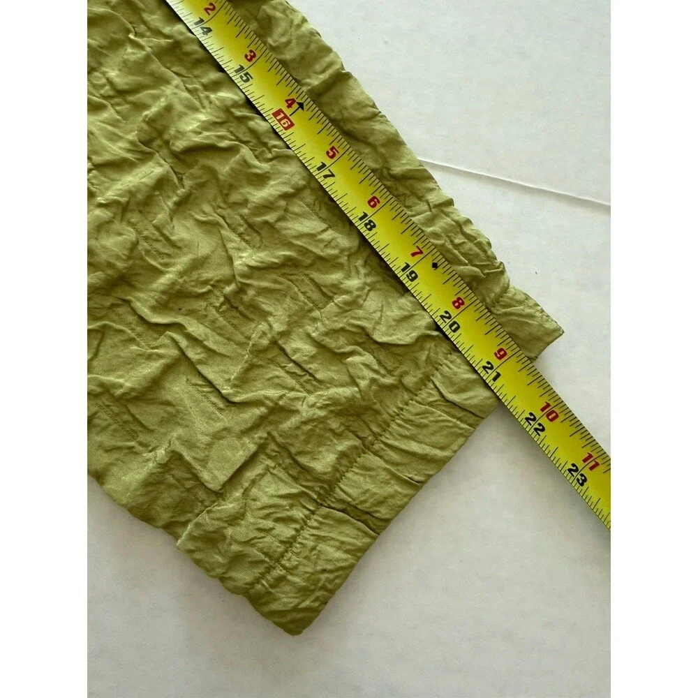 Chico’s Women’s XL Chartreuse Puckered Textured Jacket Size 3 Resort Cruise